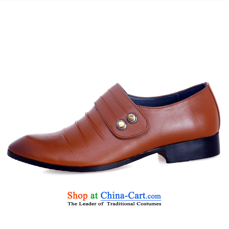 Yong-yeon and handsome wedding photography men business professional Korean daily leisure shoes bridegroom marriage of men's single shoe brown shoes 44, Yong-yeon and shopping on the Internet has been pressed.