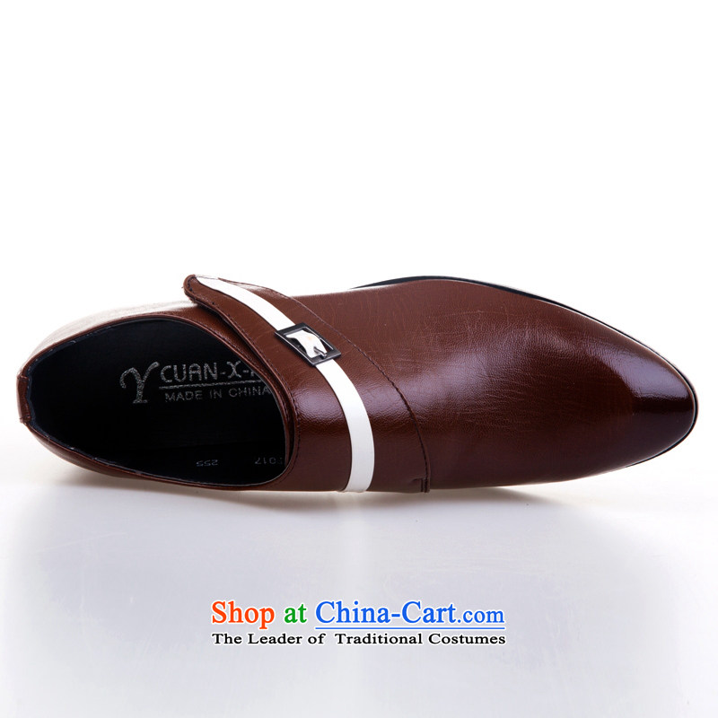 Yong-yeon and handsome wedding photography men business professional Korean daily leisure shoes bridegroom marriage of men's single shoe brown shoes 43 Yong-yeon and shopping on the Internet has been pressed.