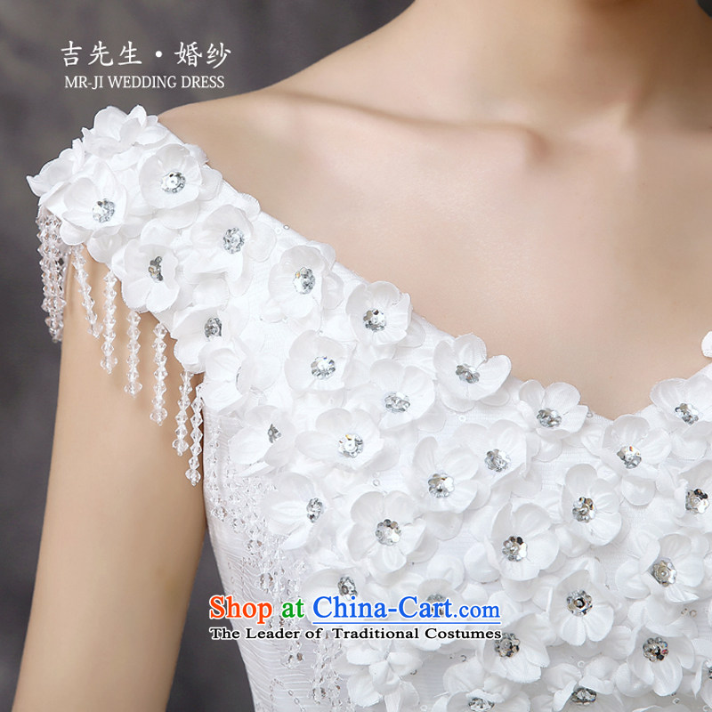 Mr. Spring and Autumn 2015 new Korean sweet flowers V-Neck Princess high large waist video thin petticoats wedding White XL, Mr. MRJI) , , , shopping on the Internet
