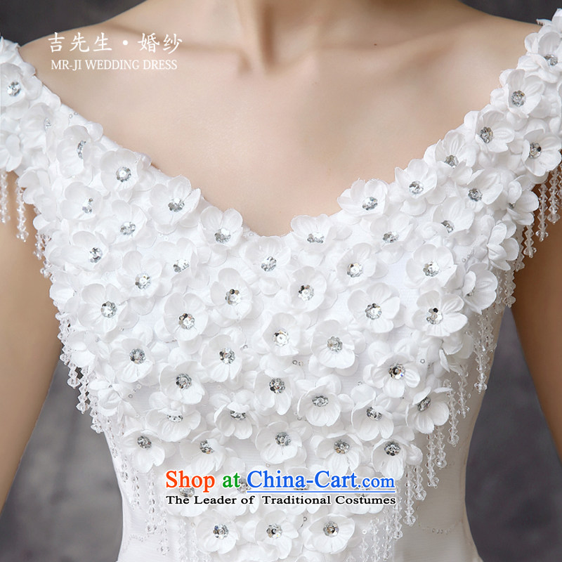 Mr. Spring and Autumn 2015 new Korean sweet flowers V-Neck Princess high large waist video thin petticoats wedding White XL, Mr. MRJI) , , , shopping on the Internet