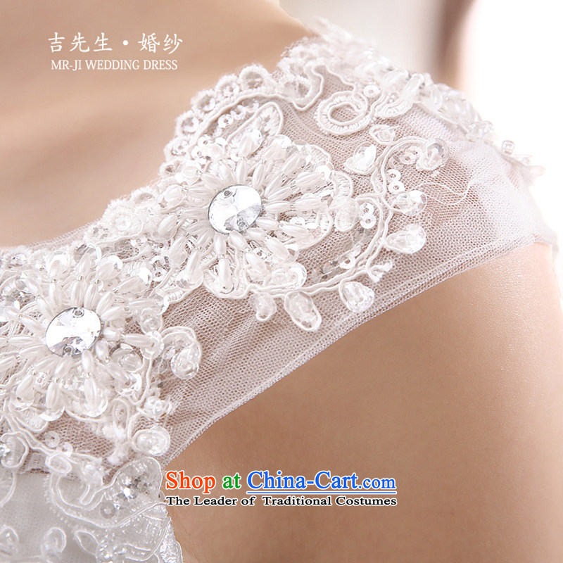  2015 Autumn and Winter, stylish and elegant Korean version of the word to bind with the shoulders and luxury lace decorated large amount of graphics thin white wedding XS, Mr. MRJI) , , , shopping on the Internet