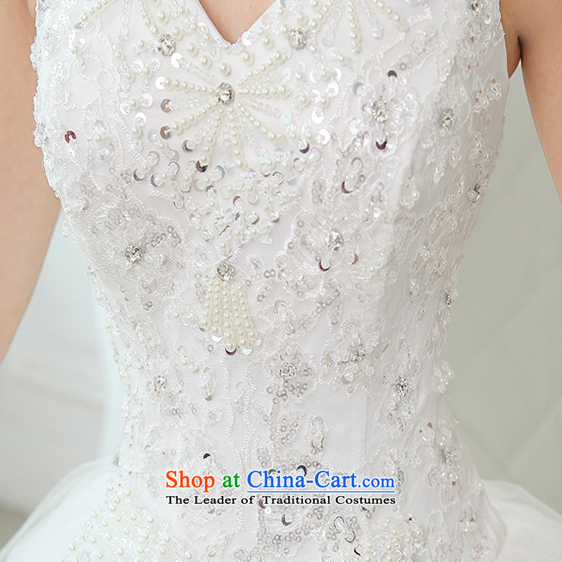 Mr. Guissé 2015 Korean sexy luxury pearl hanging also lifting strap V-Neck extra large amount is White XXL wedding pictures, prices, brand platters! The elections are supplied in the national character of distribution, so action, buy now enjoy more preferential! As soon as possible.