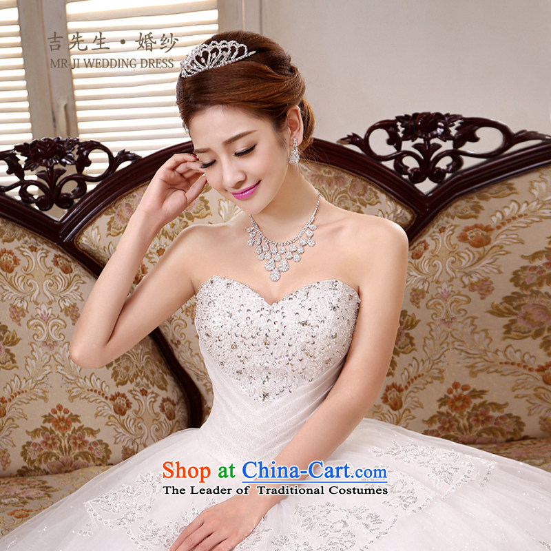 Mr. Guissé 2015 new anointed chest multi-tier design decorated petticoats luxury lace diamond jewelry ultra-large amount of wedding white , L (MRJI shopping on the Internet has been pressed.)
