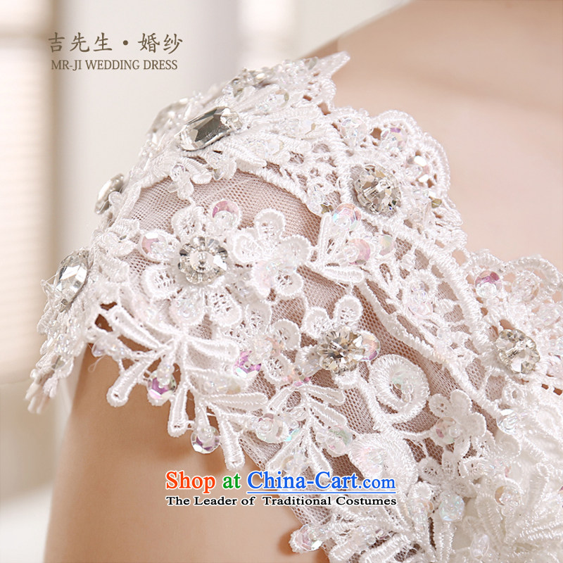 Mr. Guissé 2015 new word shoulder luxury lace diamond jewelry ultra-strong air farm long tail petticoats wedding white customization, Mr. MRJI) , , , shopping on the Internet