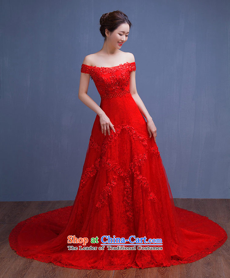 Love Of The Life of  autumn and winter 2015 New Red Sau San wedding dress long word shoulder tail red wedding red , prices, Photo L brand platters! The elections are supplied in the national character of distribution, so action, buy now enjoy more preferential! As soon as possible.