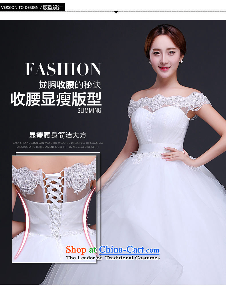Qing Hua yarn wedding dresses 2015 new Korean word shoulder bolts-ju High waist pregnant women to align the wedding dress code thick mm White M custom picture, prices, brand platters! The elections are supplied in the national character of distribution, so action, buy now enjoy more preferential! As soon as possible.