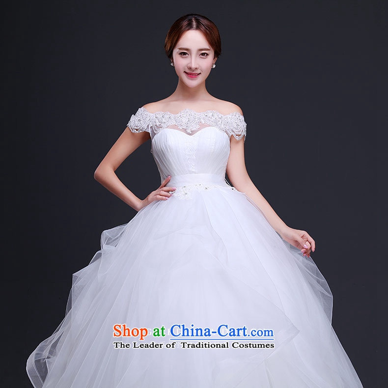 Qing Hua yarn wedding dresses 2015 new Korean word shoulder bolts-ju High waist pregnant women to align the wedding dress code thick mm White M custom picture, prices, brand platters! The elections are supplied in the national character of distribution, so action, buy now enjoy more preferential! As soon as possible.