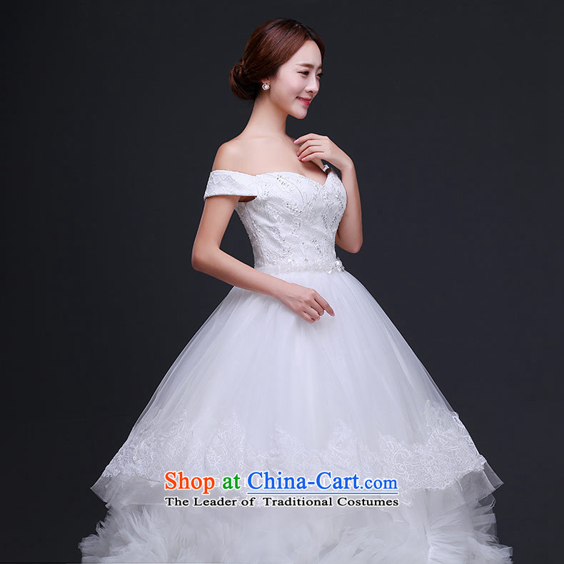 Qing Hua yarn wedding dresses 2015 new Korean word elegant wedding bride shoulder romantic to align bon bon skirt white L picture, prices, brand platters! The elections are supplied in the national character of distribution, so action, buy now enjoy more preferential! As soon as possible.