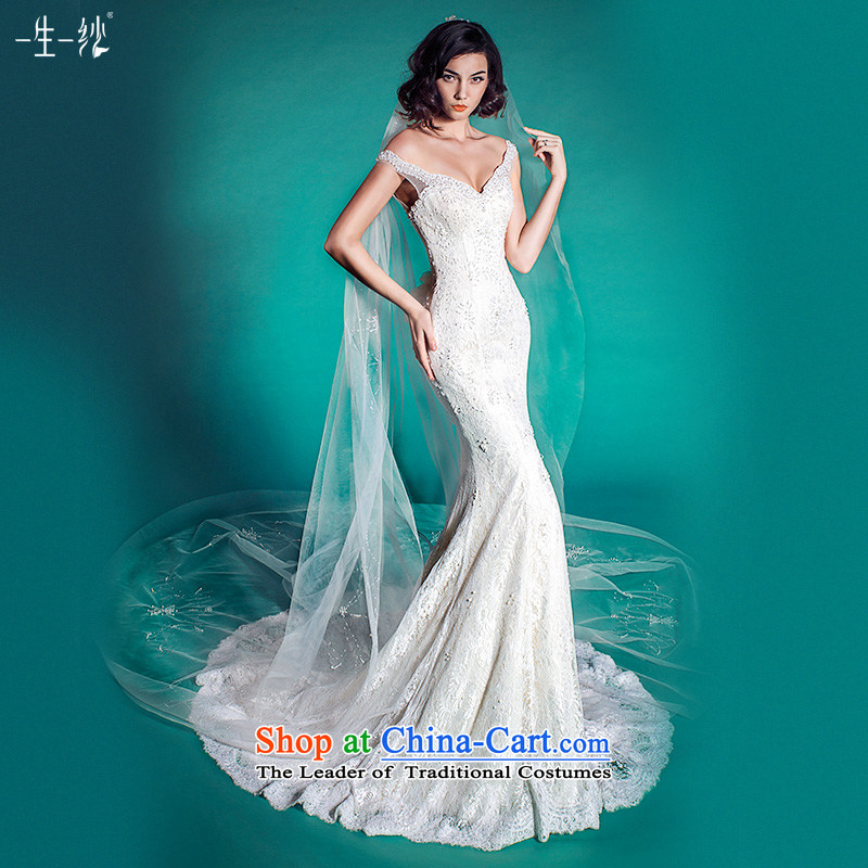A lifetime of a crowsfoot wedding tail wedding dress autumn 2015 Europe and America through lace white 170/94A 401501388 wedding day 30 pre-sale, a Lifetime yarn , , , shopping on the Internet