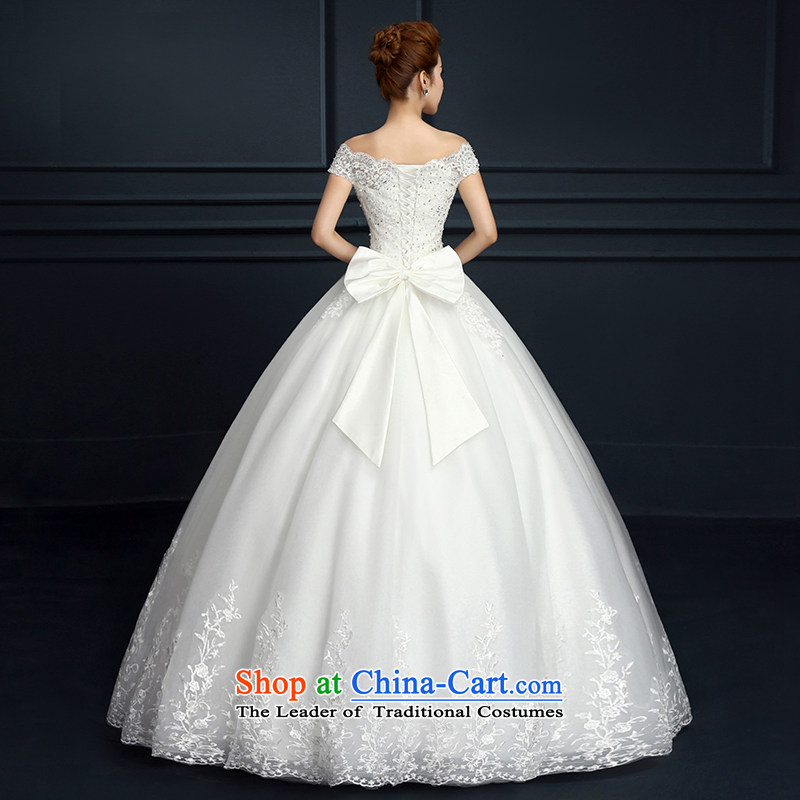 Wedding dress 2015 winter new Korean-style and simplicity to align graphics thin marriages a shoulder wedding L field Su Xiang edge , , , shopping on the Internet