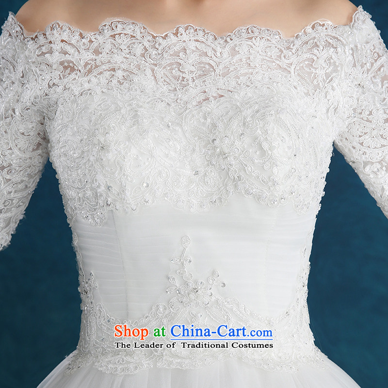 Tim hates makeup and one Field shoulder wedding winter clothing new 2015 Korean style wedding marriages lace larger straps to align the dresses diamond wedding HS009 trailing white tailored does not allow, Tim hates makeup and shopping on the Internet has