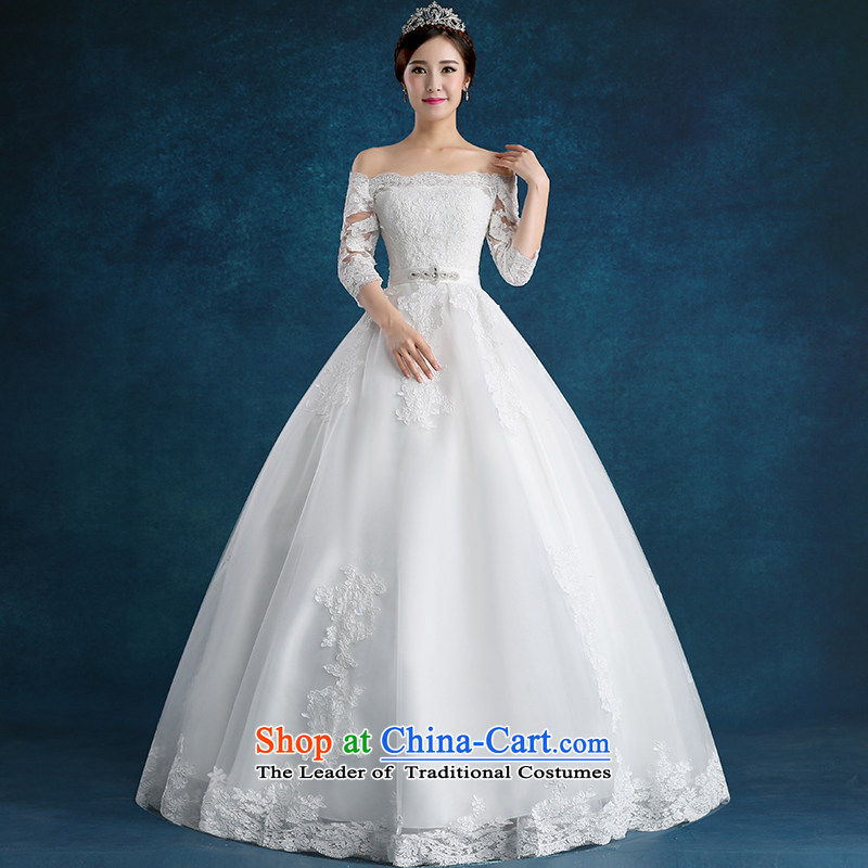 Tim hates makeup and one Field shoulder wedding winter clothing new 2015 Korean style wedding marriages lace larger straps to align the dresses diamond wedding HS01 trailing white S, Tim hates makeup and shopping on the Internet has been pressed.