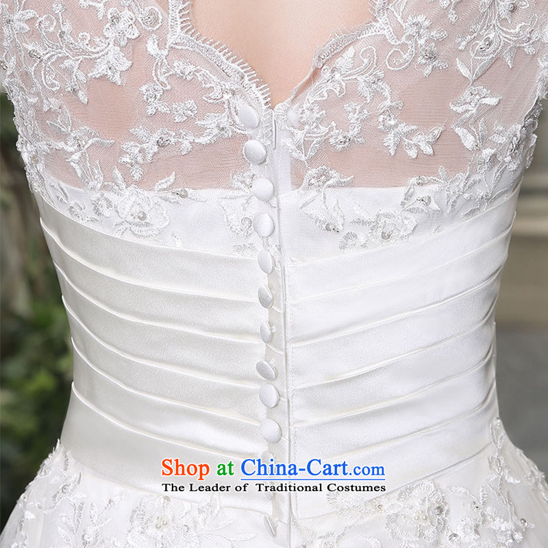 Custom Wedding 2015 dressilyme autumn and winter new V-Neck sleeveless waist high waist V back a version of the bride wedding dress White - No spot S,DRESSILY OCCASIONS ME WEAR ON-LINE,,, shopping on the Internet