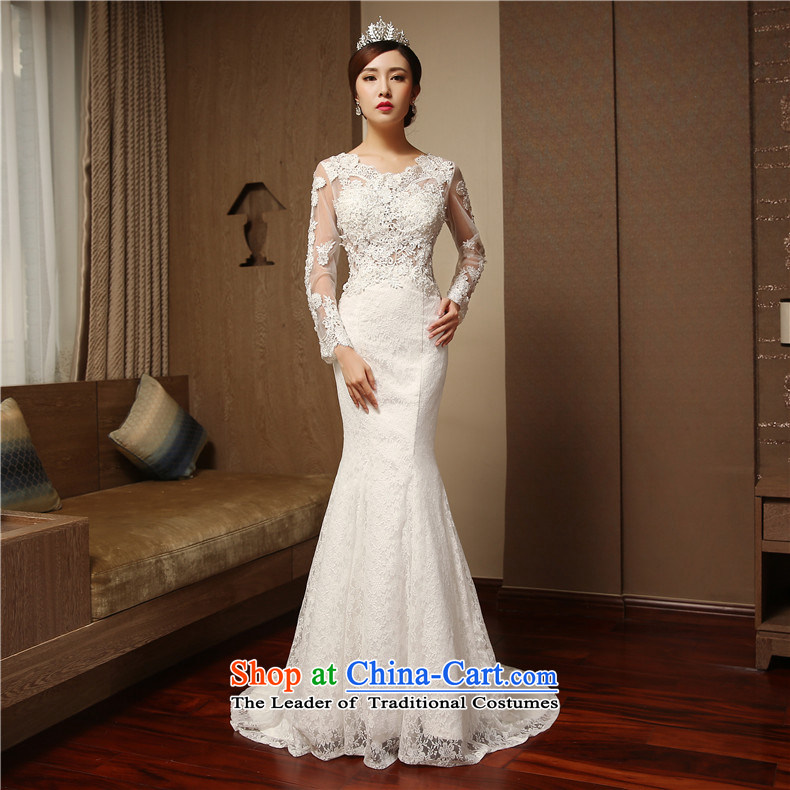 Tslyzm marriages crowsfoot wedding dresses large tail 2015 new autumn and winter video thin long-sleeved buds Sau San silk gown White XXL picture, prices, brand platters! The elections are supplied in the national character of distribution, so action, buy now enjoy more preferential! As soon as possible.