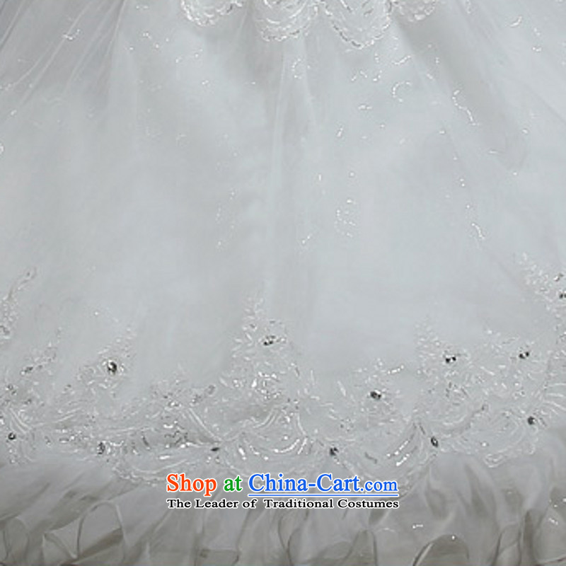 Yong-yeon and 2015 winter new stylish Korean version of large code and chest wedding dresses marriages tail lace Diamond White made no refunds or exchanges, Yong Size Yim Close shopping on the Internet has been pressed.