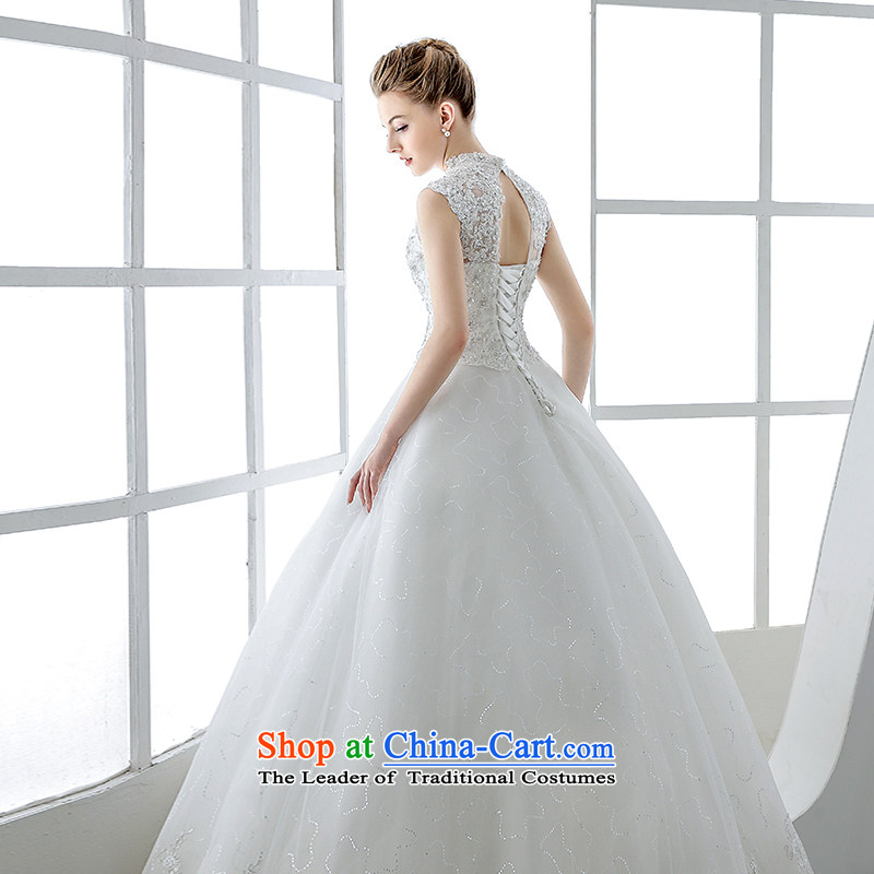 2015 Autumn and winter new Korean pregnant women also hang princess wedding dresses align to bind with Western classical white yarn S honeymoon out bride shopping on the Internet has been pressed.