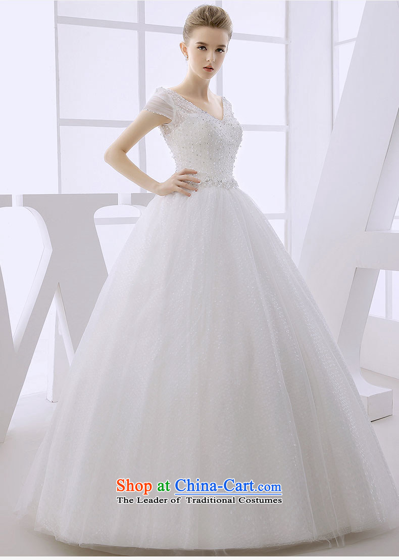 Wedding dress 2015 winter new bride shoulders package to align the Deep v-neck lace pregnant women for larger Sau San Video white L thin pictures, prices, brand platters! The elections are supplied in the national character of distribution, so action, buy now enjoy more preferential! As soon as possible.