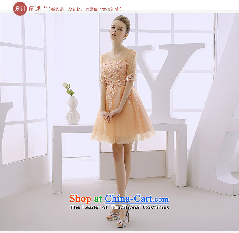 2015 WINTER new small dress short skirt bridesmaid service, sister Princess Korean skirt skirt evening dress Pale Yellow XL Photo, prices, brand platters! The elections are supplied in the national character of distribution, so action, buy now enjoy more preferential! As soon as possible.