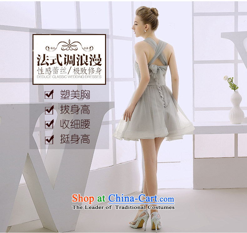 2015 WINTER new bride evening dress small dress short skirt princess skirt sister skirt gathering short) bridesmaid services gray photo, the price and the XL brand platters! The elections are supplied in the national character of distribution, so action, buy now enjoy more preferential! As soon as possible.