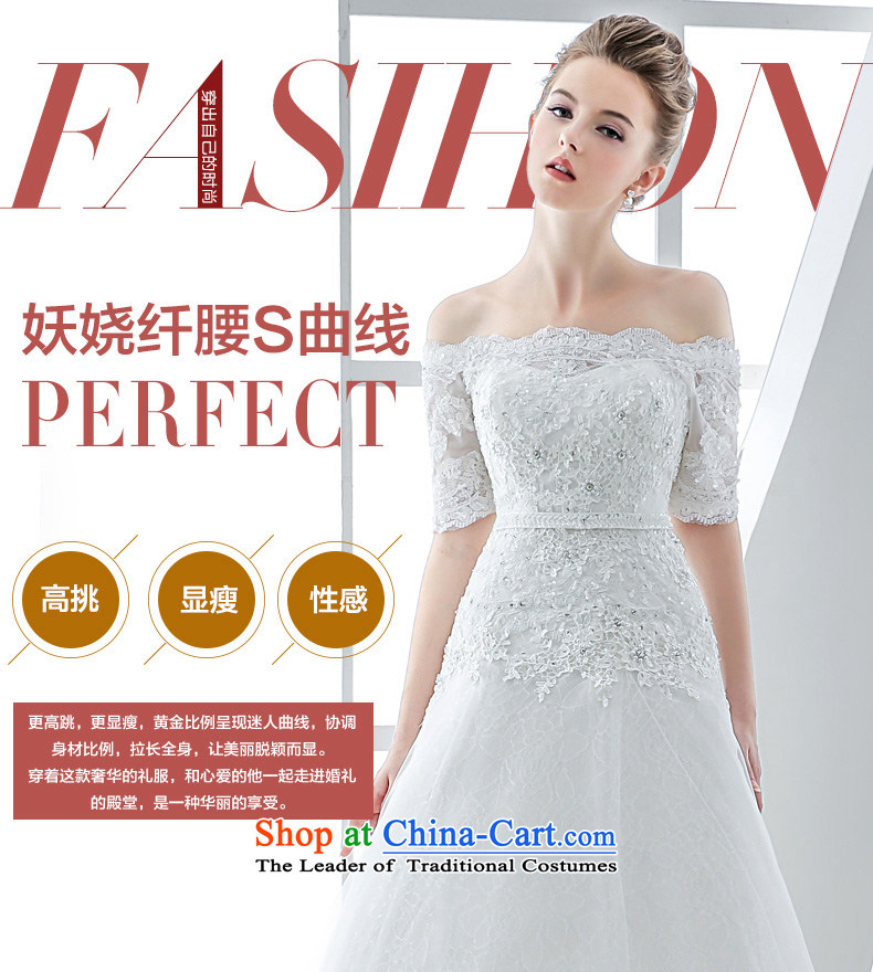 Wedding dress 2015 winter new word for word shoulder and chest straps to Sau San video thin stylish huns white L pictures, prices, brand platters! The elections are supplied in the national character of distribution, so action, buy now enjoy more preferential! As soon as possible.
