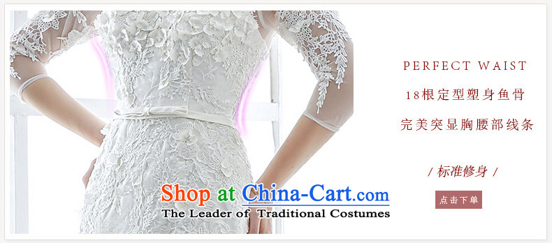 Wedding dress 2015 winter new bride Korean Won-Sau San video thin lace flowers crowsfoot long tail end of 80 cm White M picture, prices, brand platters! The elections are supplied in the national character of distribution, so action, buy now enjoy more preferential! As soon as possible.