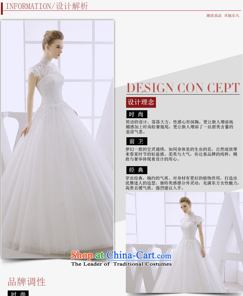 Wedding dress 2015 winter bride high collar collar with lace cuff bon bon skirt to align the strap out of white L pregnant women picture, prices, brand platters! The elections are supplied in the national character of distribution, so action, buy now enjoy more preferential! As soon as possible.