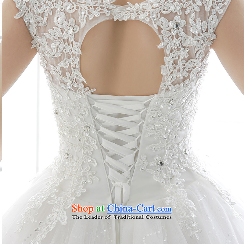 Wedding dress 2015 autumn and winter marriages shoulder to shoulder with the package version of the Korean won out white yarn retro white S honeymoon bride shopping on the Internet has been pressed.