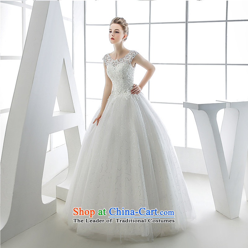 Wedding dress 2015 autumn and winter marriages shoulder to shoulder with the package version of the Korean won out white yarn retro white S honeymoon bride shopping on the Internet has been pressed.