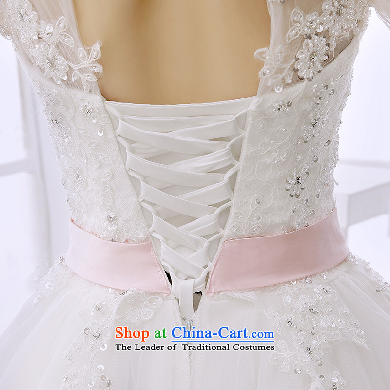 Wedding dress 2015 winter bride shoulders retro bon bon skirt to align the Cuff, Suzhou women made out of white , L, bride honeymoon shopping on the Internet has been pressed.