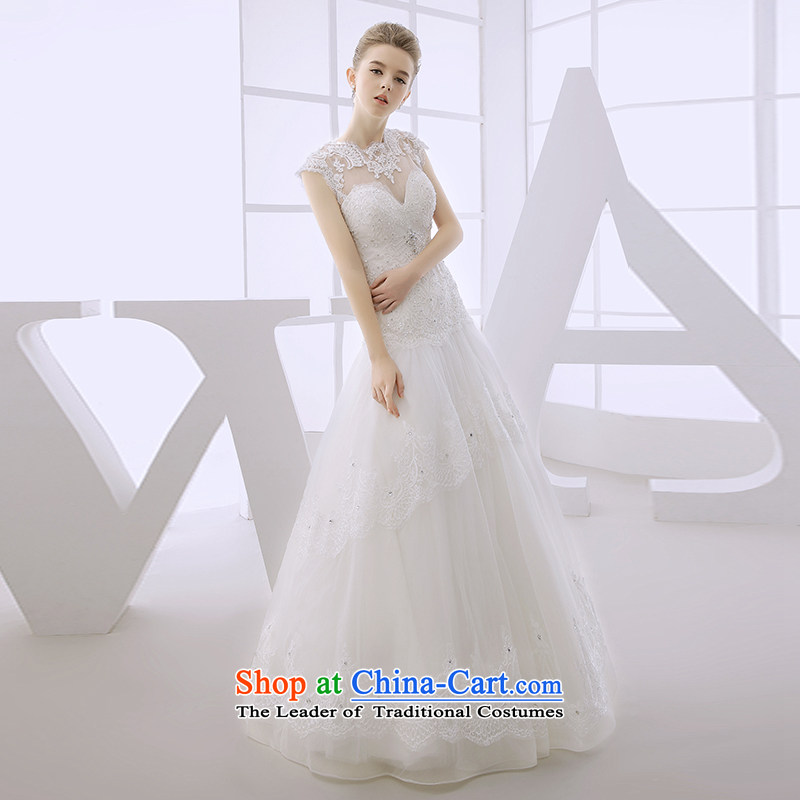 Wedding dress 2015 autumn and winter marriages Ms. shoulders female white simple Suzhou tailor-made out of White XL, bride honeymoon shopping on the Internet has been pressed.