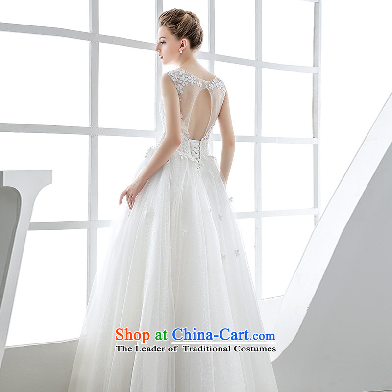 Wedding dress 2015 winter marriages retro shoulders back shoulder minimalist irrepressible align to go out of Europe and the White XL, bride honeymoon shopping on the Internet has been pressed.
