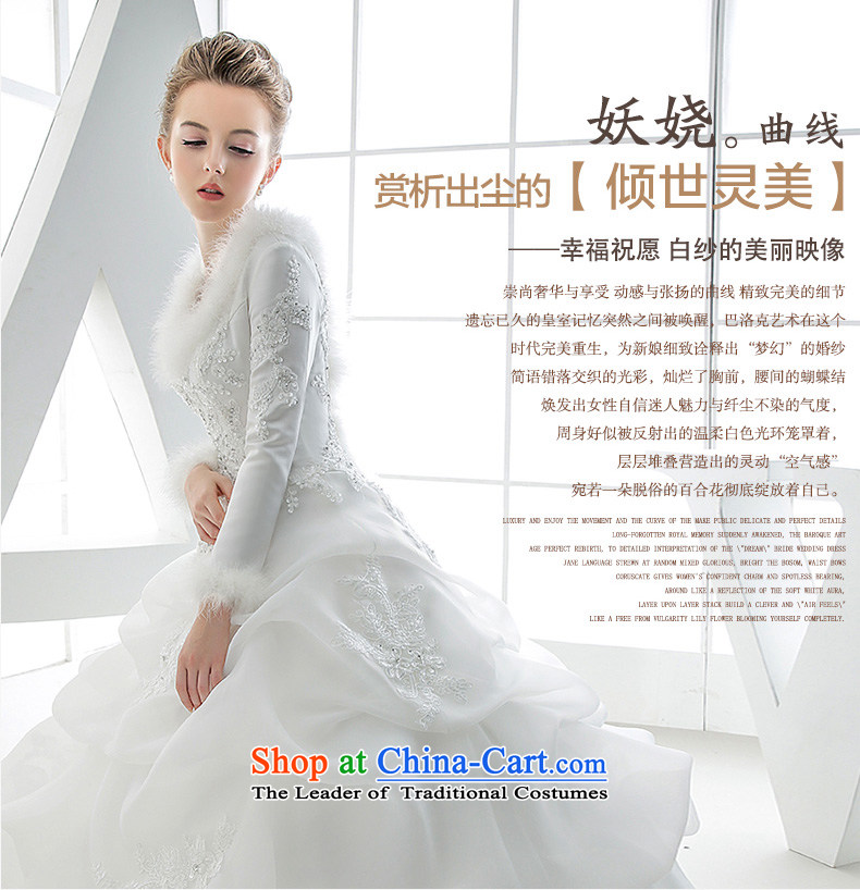 Wedding dress winter 2015 winter bride long-sleeved western retro style Korean style to align satin straps upscale White M picture, prices, brand platters! The elections are supplied in the national character of distribution, so action, buy now enjoy more preferential! As soon as possible.