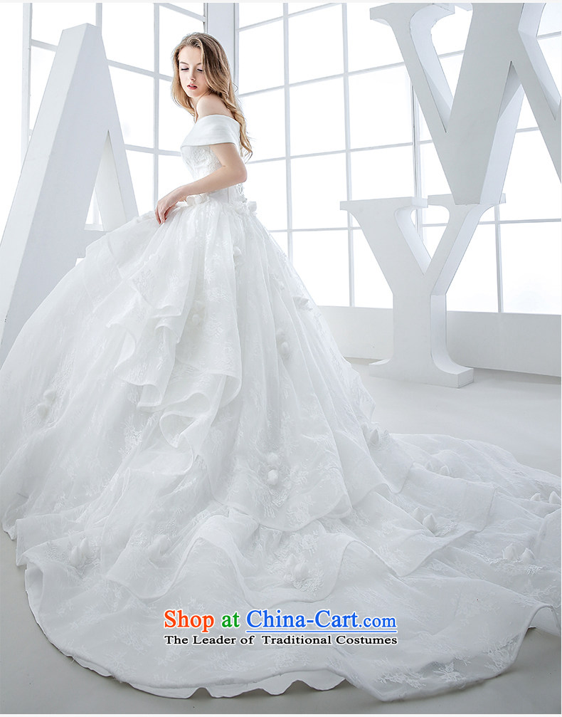 Wedding dress 2015 winter new bride first field shoulder v-neck lace tail bon bon skirt to a high standard and style white 60cm and Mei Princess L picture, prices, brand platters! The elections are supplied in the national character of distribution, so action, buy now enjoy more preferential! As soon as possible.