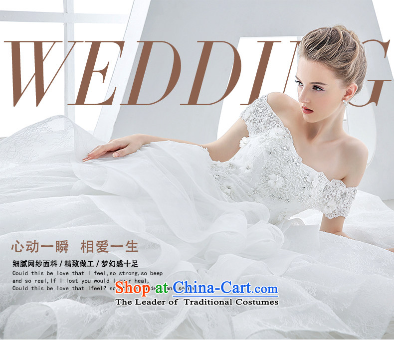 Wedding dress of autumn and winter 2015 new bride first field to align the shoulder v-neck diamond luxury big high-end up doing White XL Photo, prices, brand platters! The elections are supplied in the national character of distribution, so action, buy now enjoy more preferential! As soon as possible.