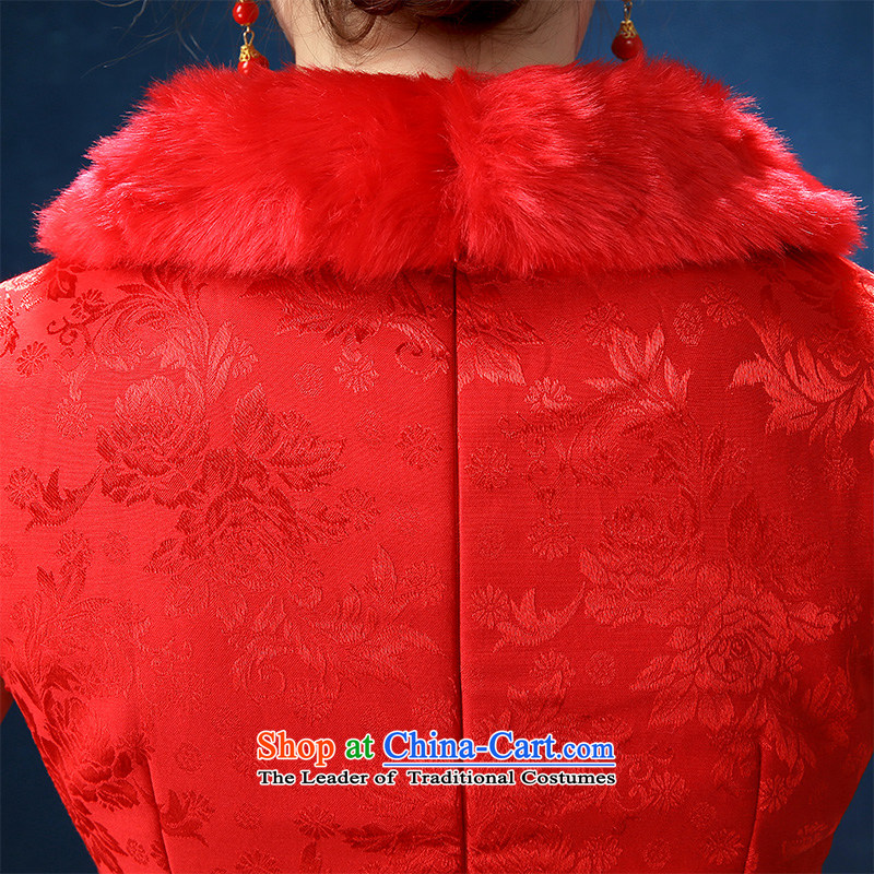2015 WINTER winter wedding dresses marriages qipao red short of Sau San short qipao etiquette bows services red XL, bride honeymoon shopping on the Internet has been pressed.