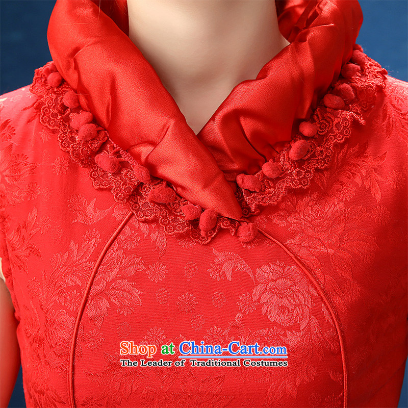 2015 WINTER winter clothing new large red Sau San short for women marriages wedding dresses bows services red short M honeymoon bride shopping on the Internet has been pressed.