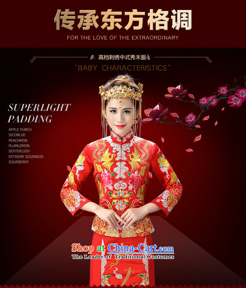2015 WINTER new kimono cheongsam dress Soo-red-soo wo serving Chinese style wedding bride bows to Sau San Red XXL picture, prices, brand platters! The elections are supplied in the national character of distribution, so action, buy now enjoy more preferential! As soon as possible.