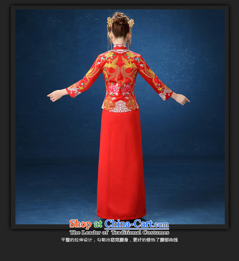 2015 WINTER new kimono cheongsam dress Soo-red-soo wo serving Chinese style wedding bride bows to Sau San Red XXL picture, prices, brand platters! The elections are supplied in the national character of distribution, so action, buy now enjoy more preferential! As soon as possible.