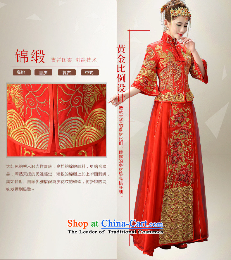 2015 WINTER New Sau Wo Service Bridal Chinese wedding gown marriage costume large long-sleeved longfeng pregnant women use red S picture, prices, brand platters! The elections are supplied in the national character of distribution, so action, buy now enjoy more preferential! As soon as possible.