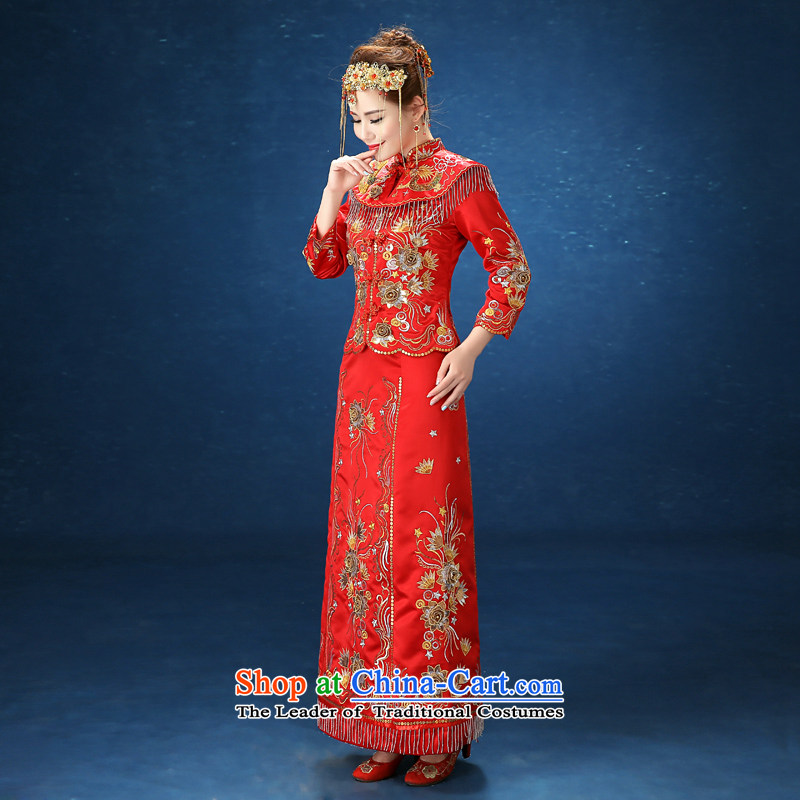 2015 WINTER New Sau Wo Service Bridal Sau San video thin bows to Chinese marriages Soo kimono red XL, bride honeymoon shopping on the Internet has been pressed.