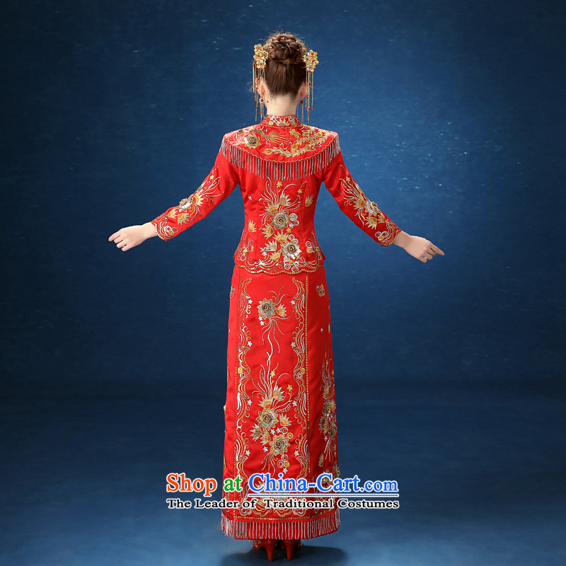 2015 WINTER New Sau Wo Service Bridal Sau San video thin bows to Chinese marriages Soo kimono red XL, bride honeymoon shopping on the Internet has been pressed.