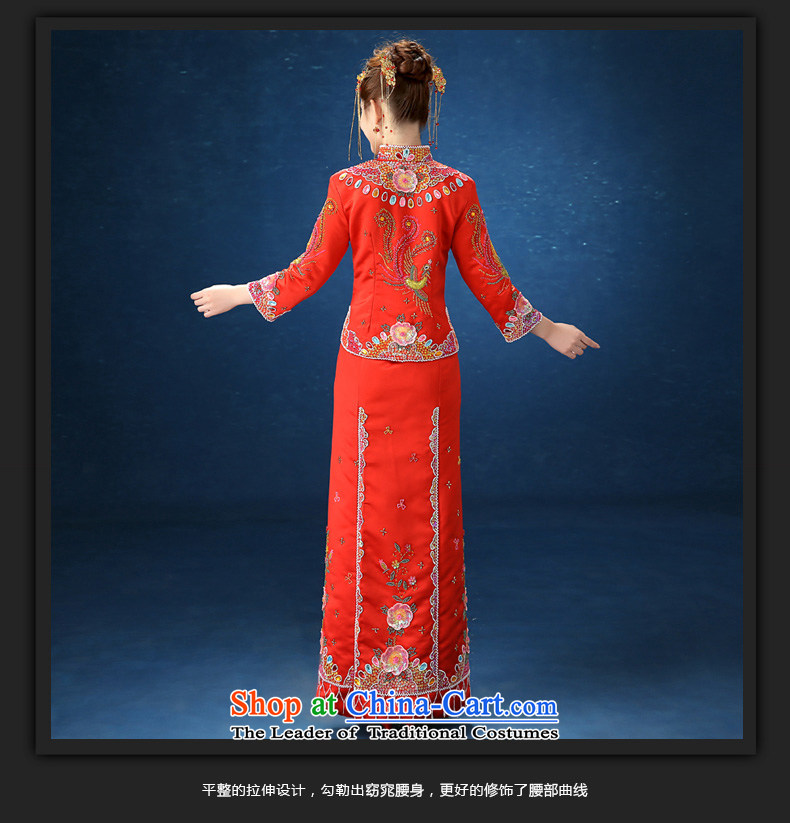 2015 WINTER new bride services wo long-sleeved Soo-wedding gown Chinese-Sau San kimono marriage services RED M pictures transmitted, prices, brand platters! The elections are supplied in the national character of distribution, so action, buy now enjoy more preferential! As soon as possible.