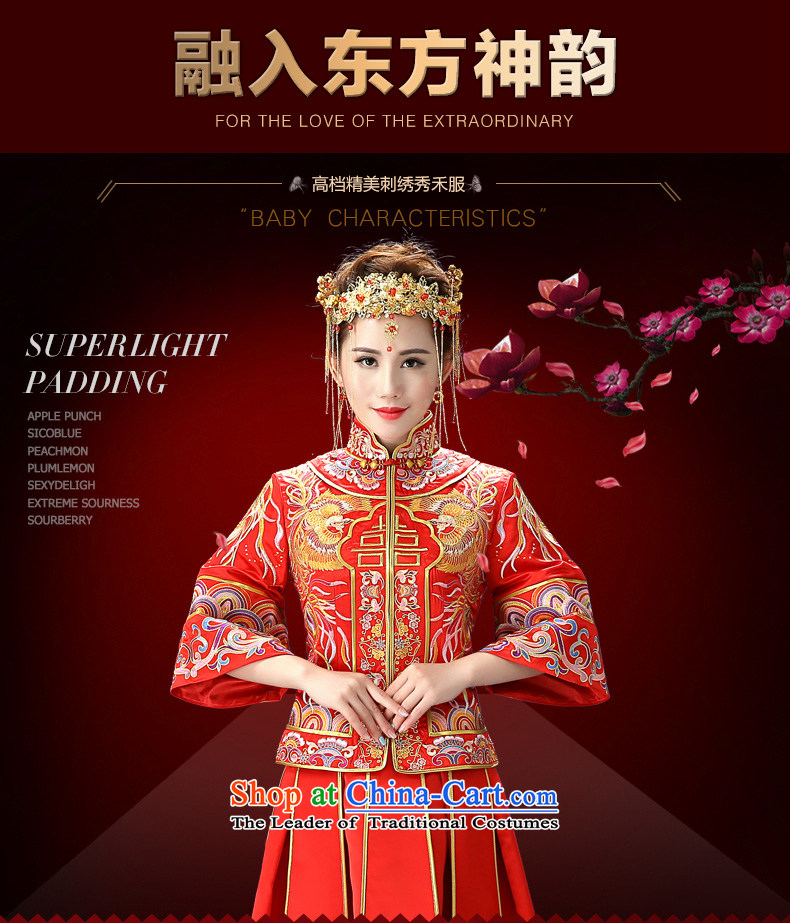 2015 WINTER New Sau Wo service long-sleeved costume bride wedding dress Chinese wedding dress code and Phoenix Use Red Large S picture, prices, brand platters! The elections are supplied in the national character of distribution, so action, buy now enjoy more preferential! As soon as possible.