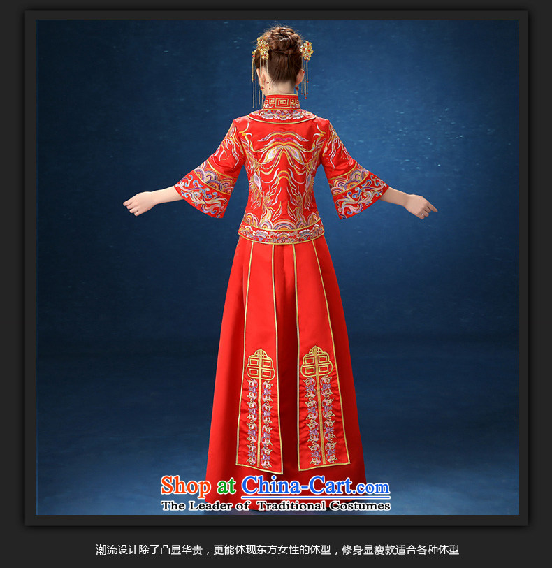 2015 WINTER New Sau Wo service long-sleeved costume bride wedding dress Chinese wedding dress code and Phoenix Use Red Large S picture, prices, brand platters! The elections are supplied in the national character of distribution, so action, buy now enjoy more preferential! As soon as possible.