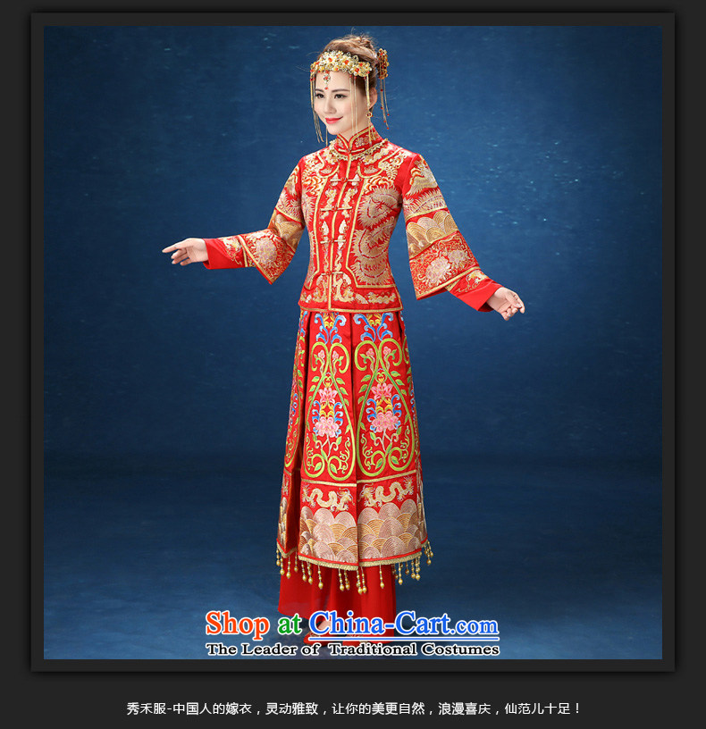2015 WINTER New Sau Wo Service Bridal Chinese dragon use red brides married long-sleeved Soo kimono red XXL picture, prices, brand platters! The elections are supplied in the national character of distribution, so action, buy now enjoy more preferential! As soon as possible.