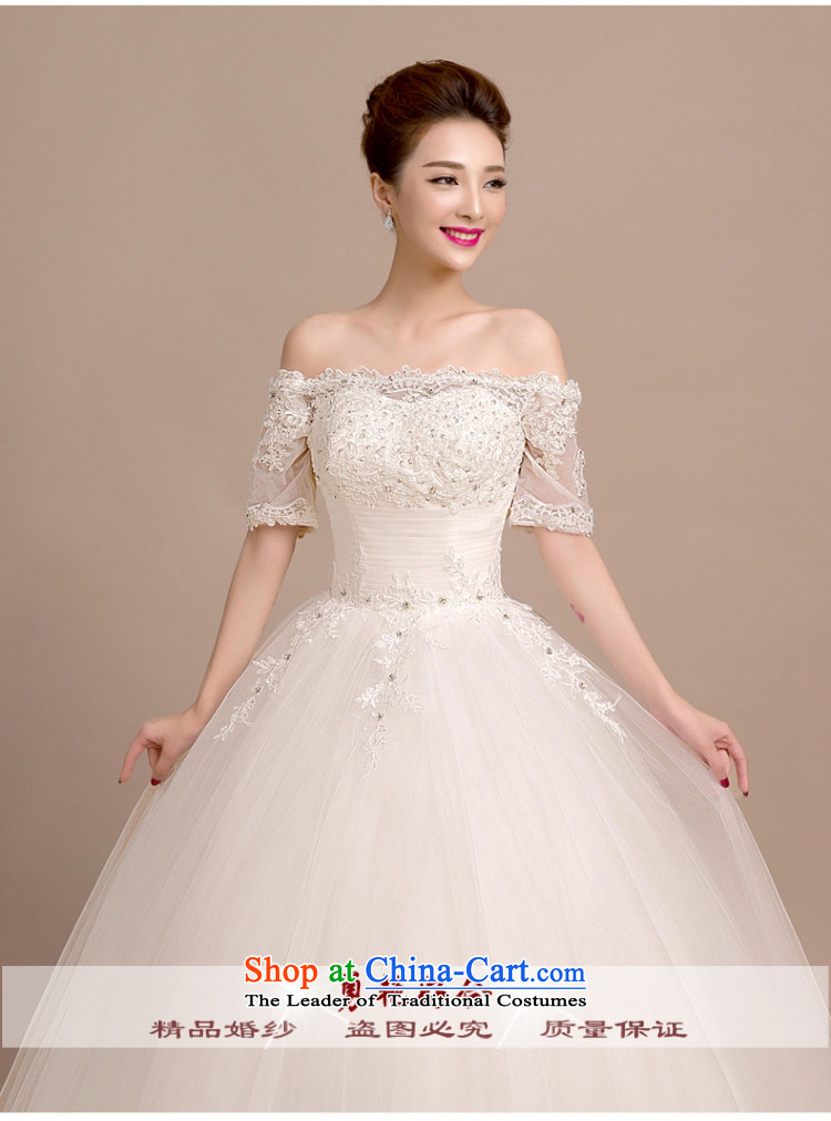 Yong-yeon and autumn and winter wedding dresses 2015 winter new word to align the shoulder bride Korean style large Sau San lace large trailing white streaks in the size is not a replacement for a picture, prices, brand platters! The elections are supplied in the national character of distribution, so action, buy now enjoy more preferential! As soon as possible.