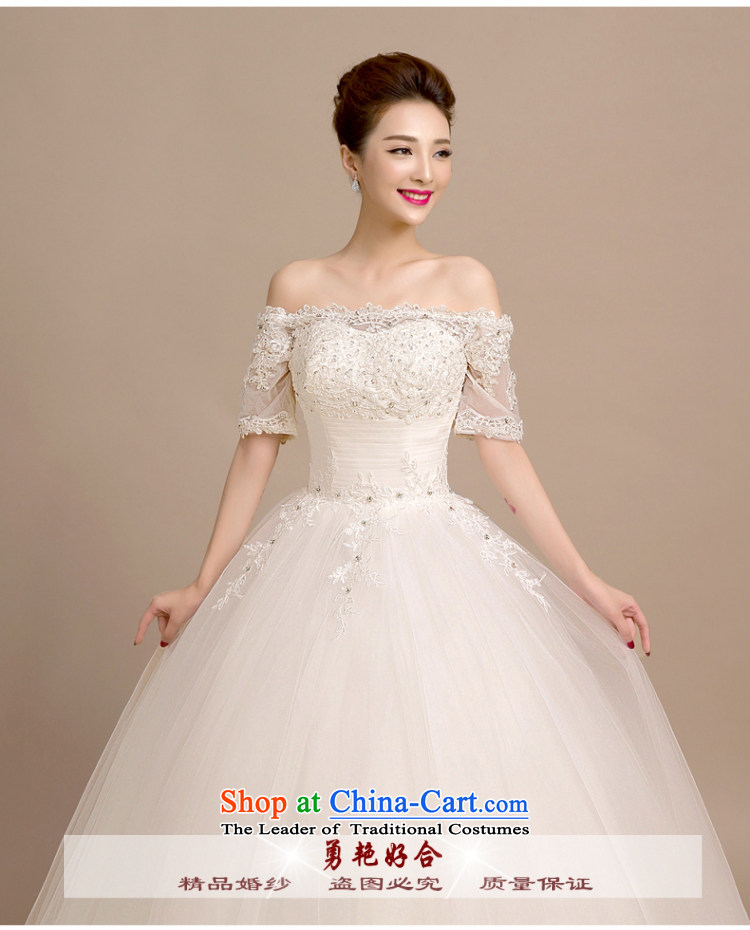 Yong-yeon and autumn and winter wedding dresses 2015 winter new word to align the shoulder bride Korean style large Sau San lace large trailing white streaks in the size is not a replacement for a picture, prices, brand platters! The elections are supplied in the national character of distribution, so action, buy now enjoy more preferential! As soon as possible.