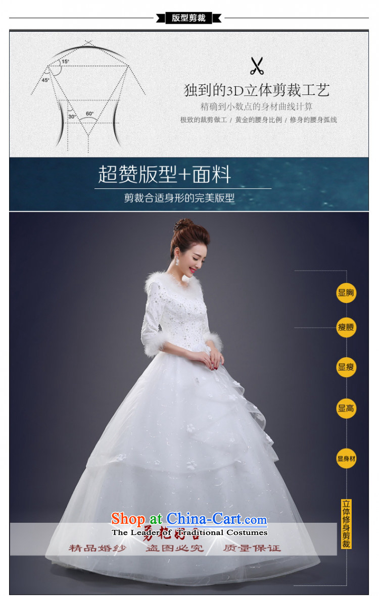Yong-yeon and autumn and winter wedding dresses 2015 new Korean style to align the large graphics thin thickened Sau San 7 cuff white made no allowance picture size, prices, brand platters! The elections are supplied in the national character of distribution, so action, buy now enjoy more preferential! As soon as possible.