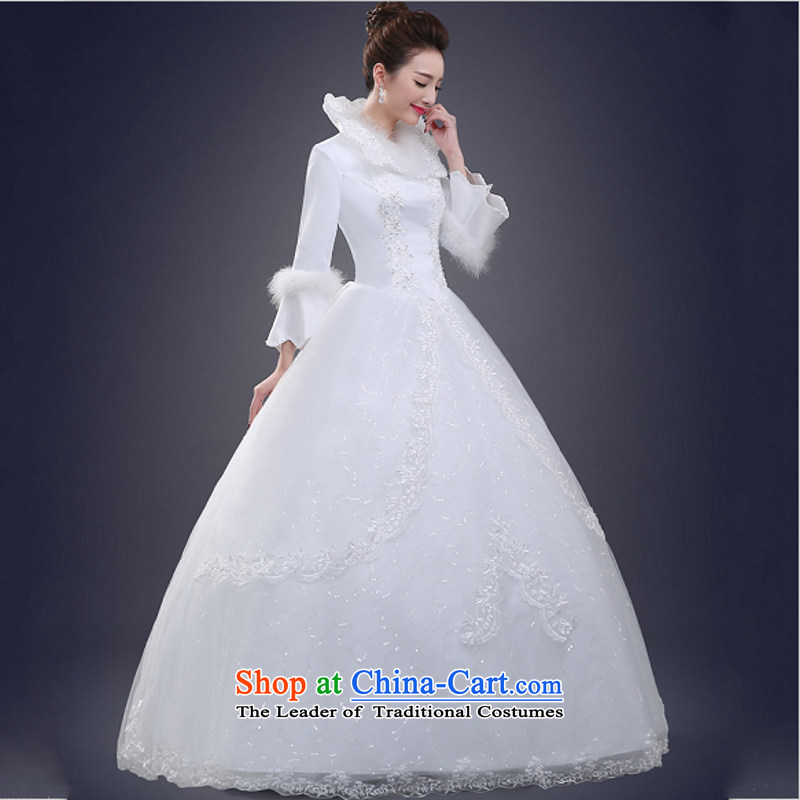 Yong-yeon and 2015 winter new wedding long-sleeved plus cotton waffle winter) marriages to align the wedding large white XL, Yong-Yan Sau San Close shopping on the Internet has been pressed.