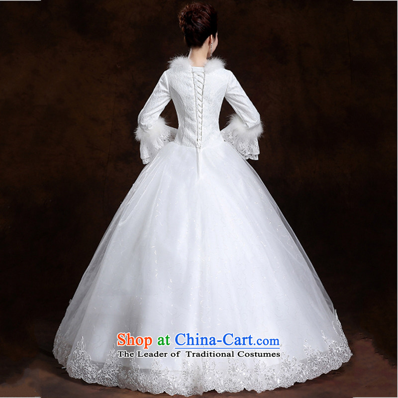 Yong-yeon and 2015 autumn and winter new wedding alignment with long-sleeved thickened to bind marriages wedding yard white made no refunds or exchanges, Yong Size Yim Close shopping on the Internet has been pressed.